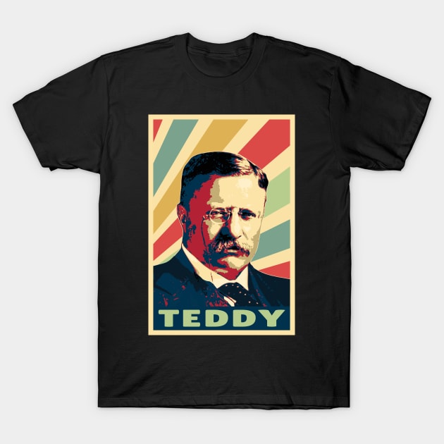 Teddy Roosevelt Vintage Colors T-Shirt by Nerd_art